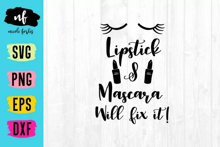 Lipstick & Mascara SVG Cut File