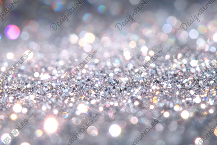 Silver Gliter Bokeh Background Wallpaper