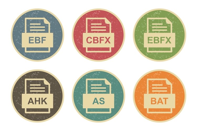 Set Of File Formats Icons