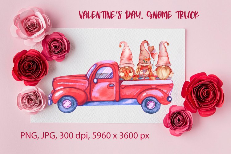 Valentine Gnome Suplimation. Gnome Truck example image 1