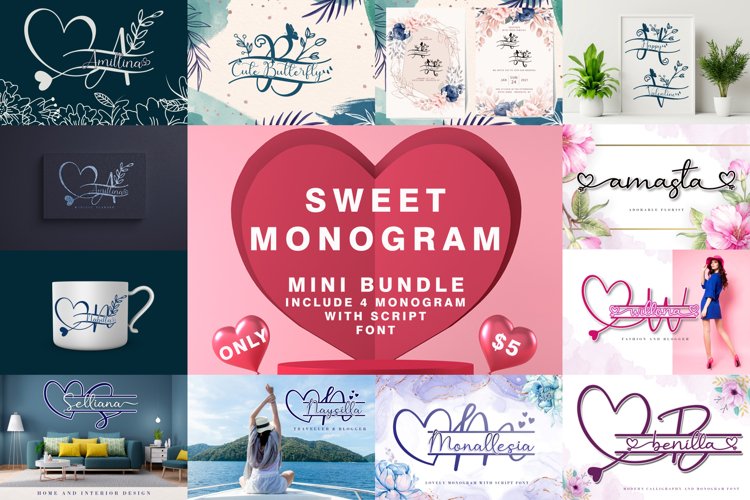 Sweet Monogram Bundle example image 1