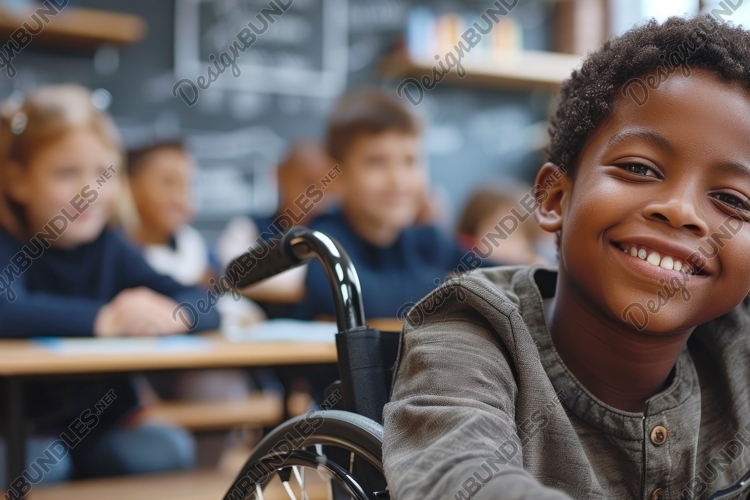 Child in Wheelchair Background Wallpaper