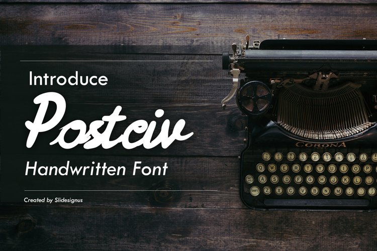 Postciv Script Font example image 1