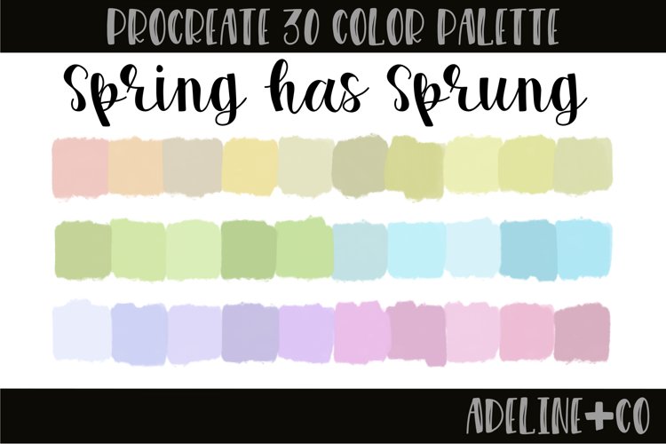 Spring has Sprung Procreate color palette example image 1