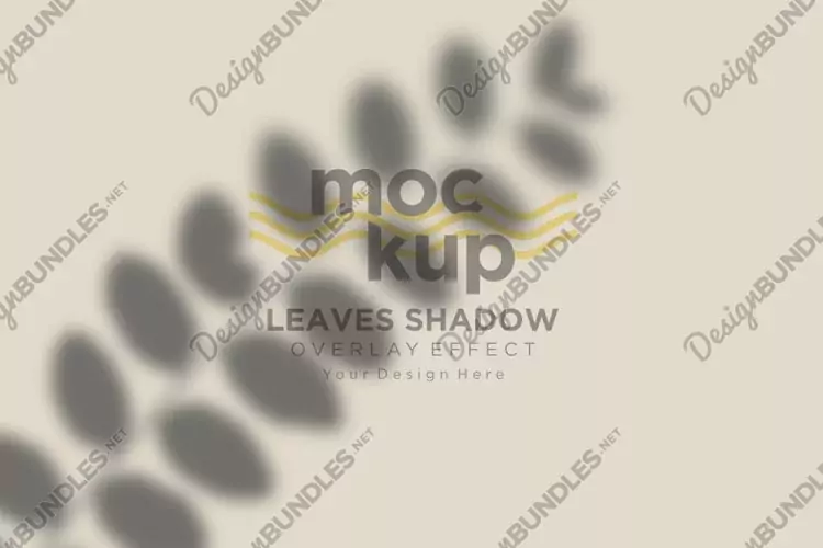 Leaves Shadow Overlay Effect Mockup