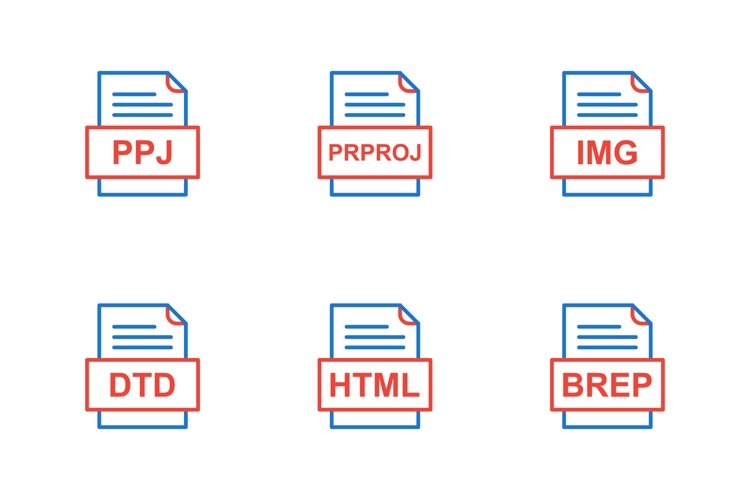 Set Of File Formats Icons example image 1