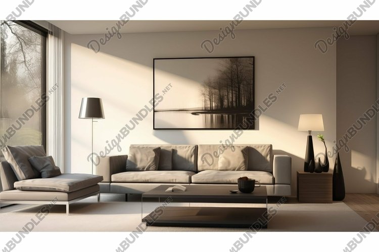 sleek modern living room interior