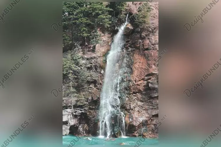 Vertical shot of the mountains covered