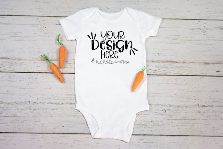 Infant Bodysuit Easter Mockup example image 1