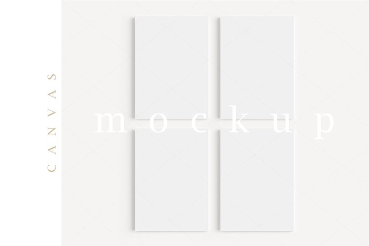 A4 Canvas Mockup Display Simple Modern Painting Mockup/M153 example image 1