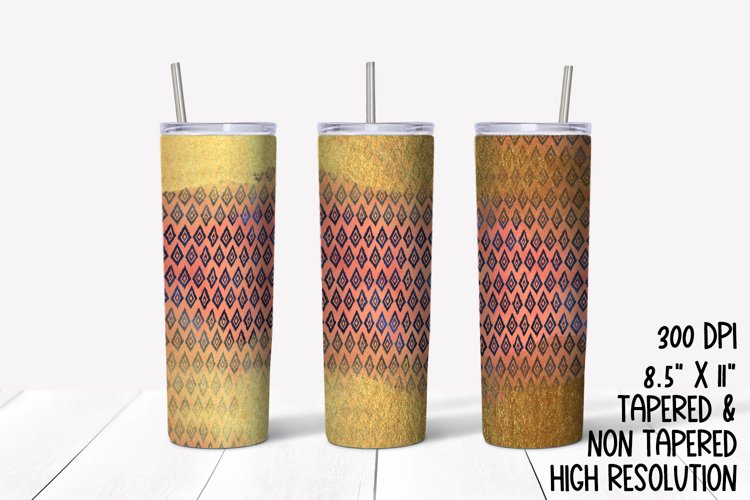 Peach & Gold Sublimation Tumbler example image 1