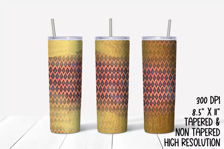 Peach & Gold Sublimation Tumbler