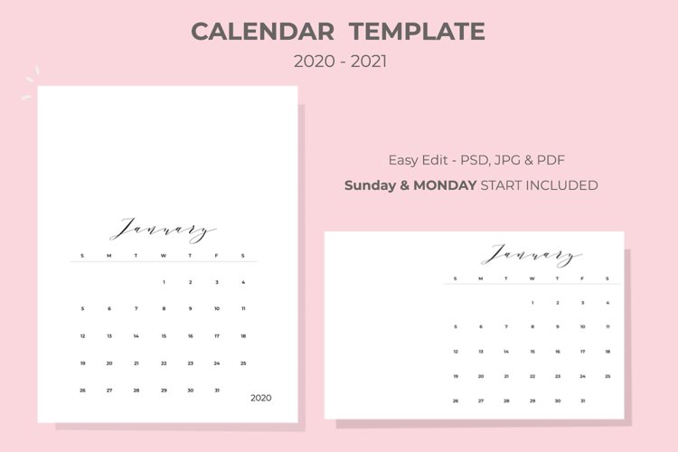 Download 2020 2021 Calendar Template 270128 Branding Design Bundles