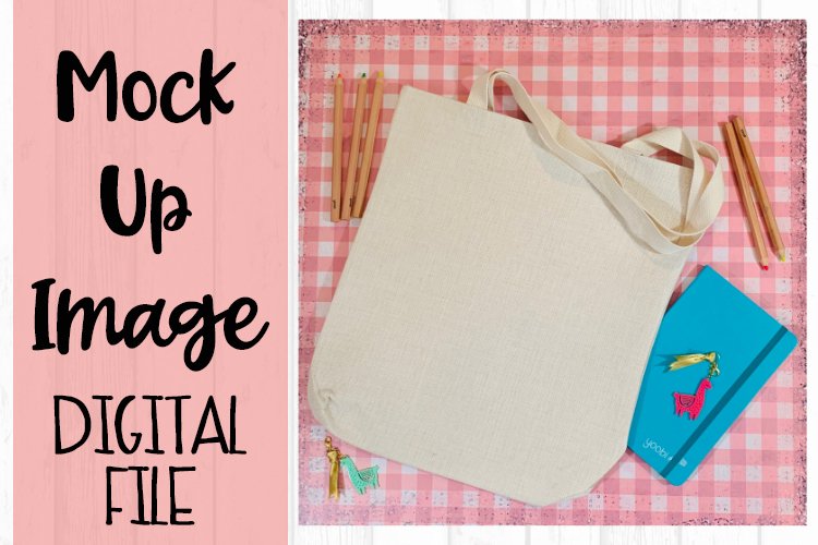 Tote Bag Book Bag Crafters Mock Up example image 1
