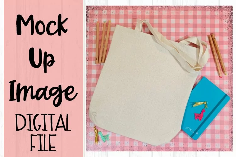 Tote Bag Book Bag Crafters Mock Up