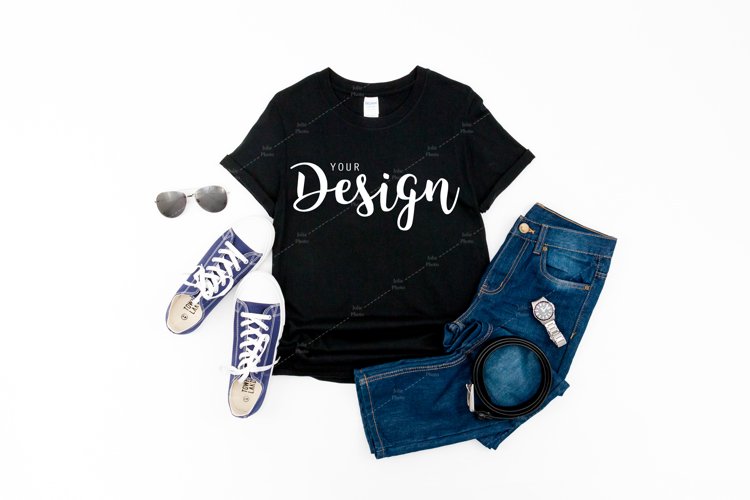 Black Tshirt Mockup Image 20