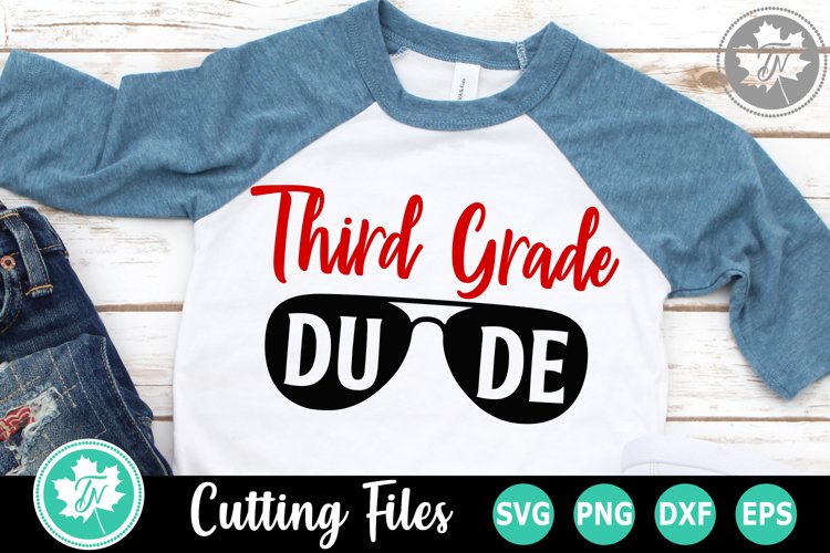 Third Grade Dude - A School SVG Cut File example image 1