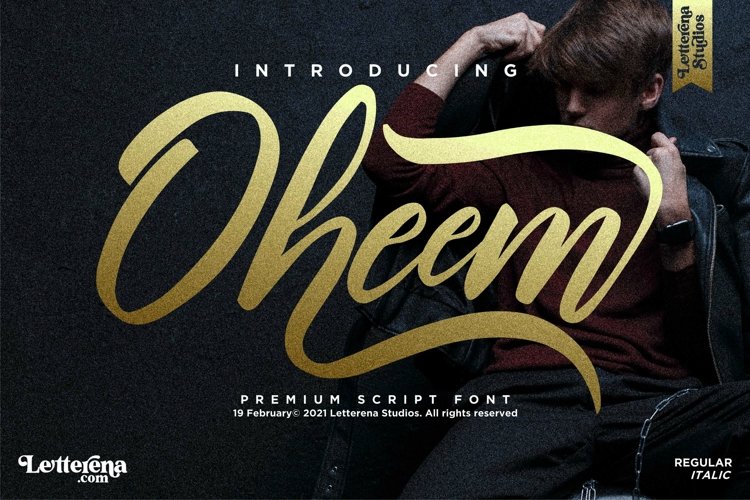 Oheem - Premium Script Font example image 1