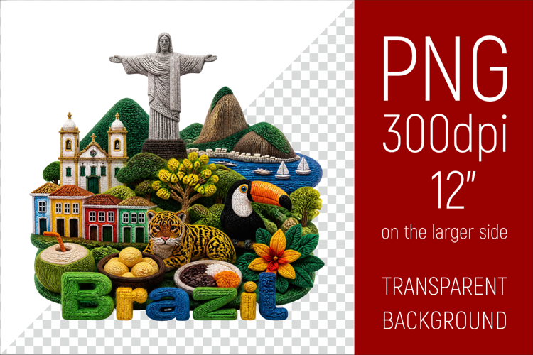 Brazil Travel Landmark | National Culture Illustration
