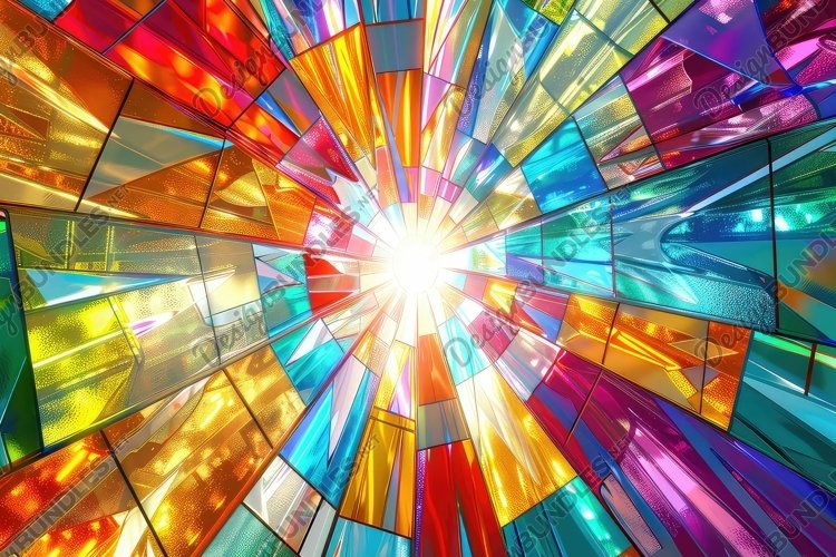 Colorful Spiral Glass Background Wallpaper