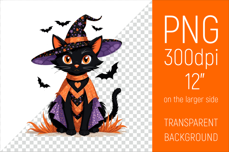 Halloween Black Cat Clipart |Halloween Party Design
