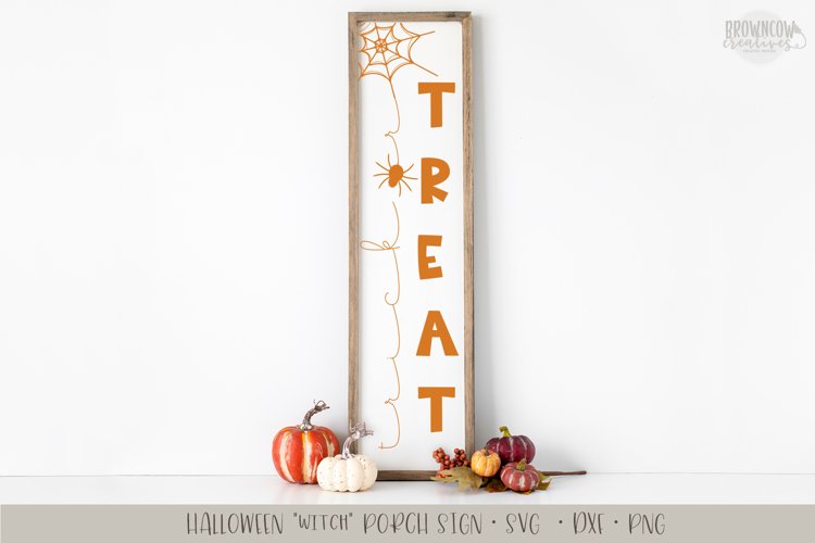 Trick or Treat Vertical Porch Sign SVG example image 1