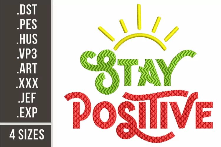 Stay Positive Embroidery