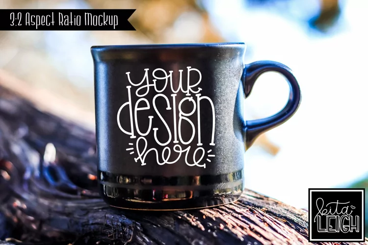 Camping Morning Coffee Mug Mockup | Stylized Stock Photo