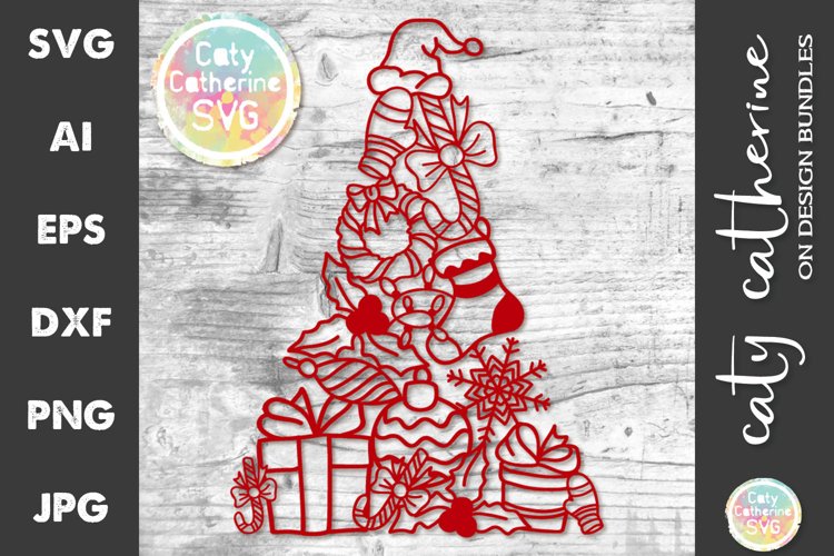 Christmas Elements Christmas Tree SVG Cut File example image 1