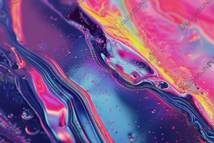 Abstract Colorful Liquid Swirls Background Wallpaper