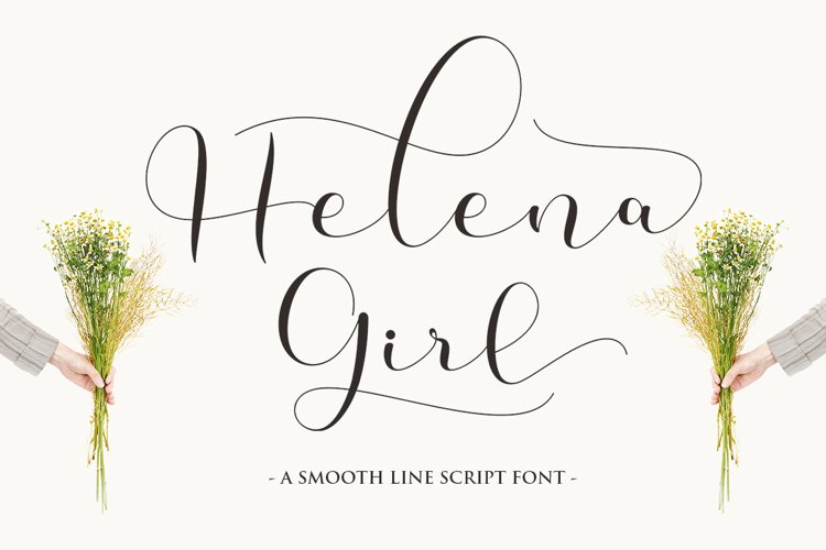 Helena Girl - a smooth line script example image 1