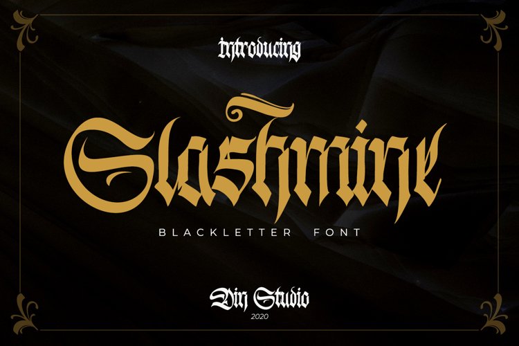 Slashmine-Blackletter Font example image 1
