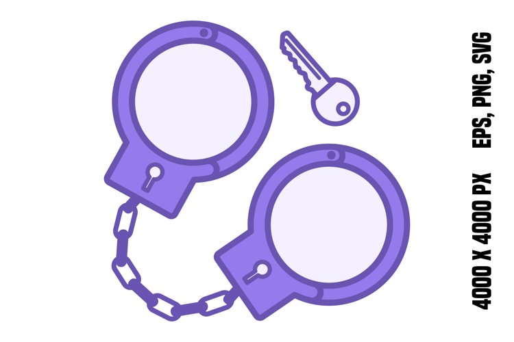 Colored Handcuffs Icon