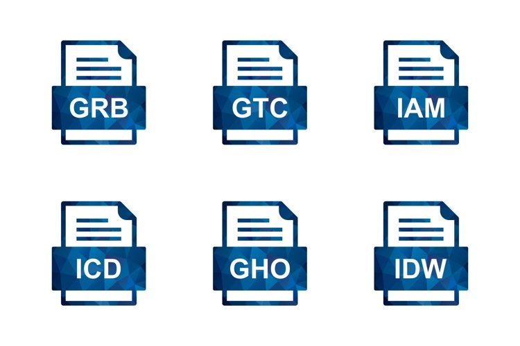 Set Of File Formats Icons