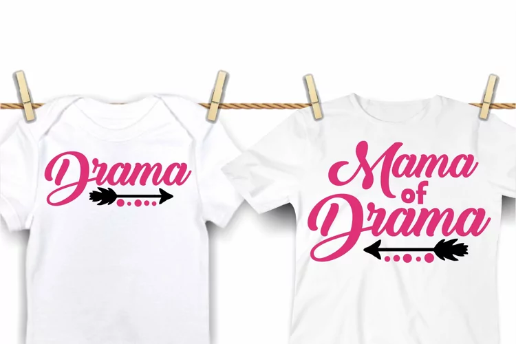 Mama svg SVG DXF JPEG Silhouette Cameo Cricut Mama of drama iron on baby svg Toddler svg Mom and baby or toddler shirt Mama of Drama svg
