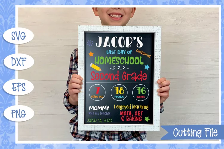 Last day of Homeschool- Chalkboard SVG File