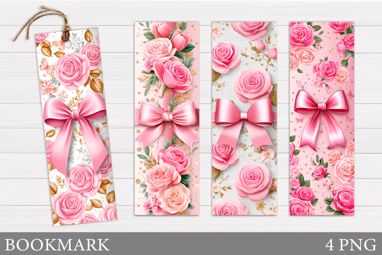 Roses Bookmark Design. Flowers Bookmark Sublimation
