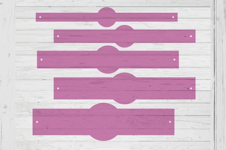 Assorted bracelet shapes template dxf svg png ai files