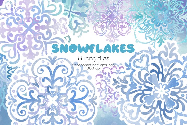 Snowflakes Clipart - PNG Files