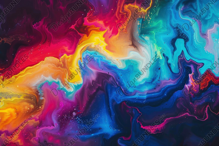Abstract Painting with Word Colors Background Wallpaper