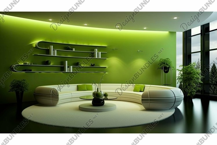 friendly green interior room example image 1
