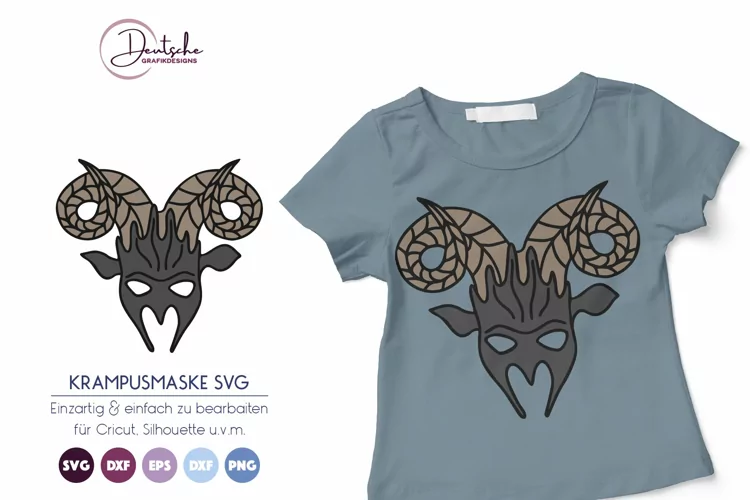 Krampusmaske SVG | Tuifl SVG