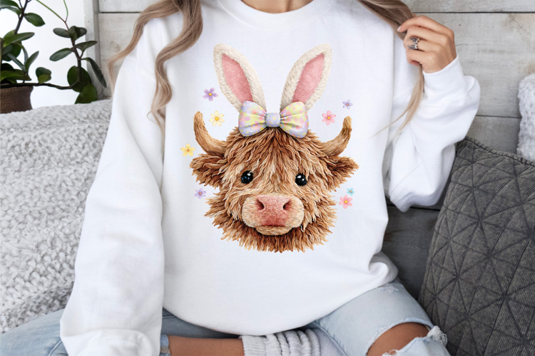 Easter Highland Cow png