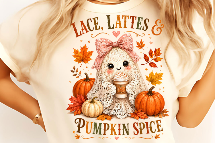 Pumpkin Spice Ghost PNG, Spooky Season Halloween PNG, Ghost