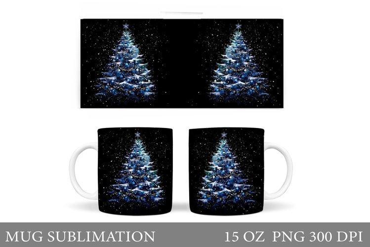Christmas Tree Mug Design. Christmas Tree Mug Sublimation