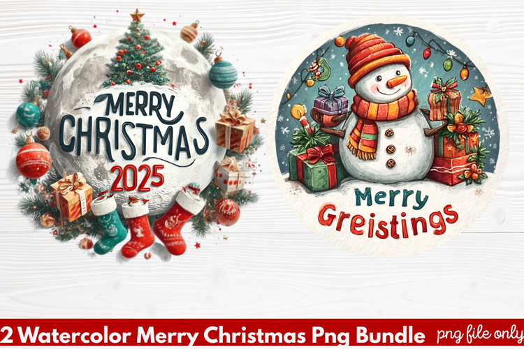 Christmas Watercolor Clipart Image 6