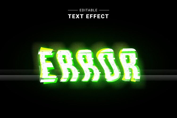 Editable Text Effect for Illustrator. Vector Graphic styles example image 1