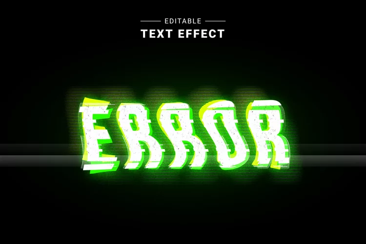 Editable Text Effect for Illustrator. Vector Graphic styles
