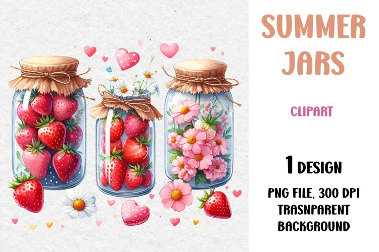 Summer Clipart, Bottles and Jars, PNG