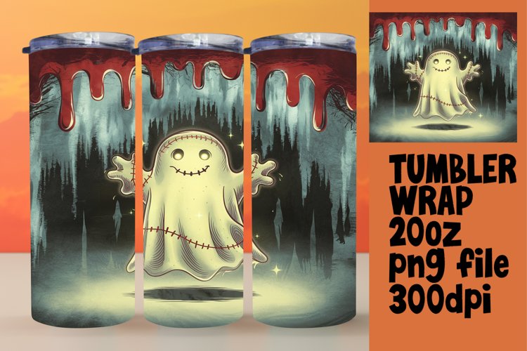 VIBRANT 20oz Tumbler Wrap PNG , Halloween